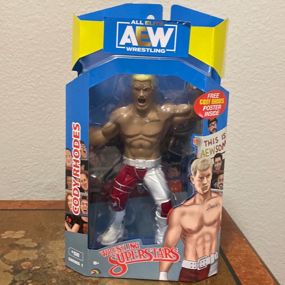 Jazwares AEW Series 1 Cody Rhodes LJN Red Chase Variant Exclusive Action Figure - Picture 1 of 6